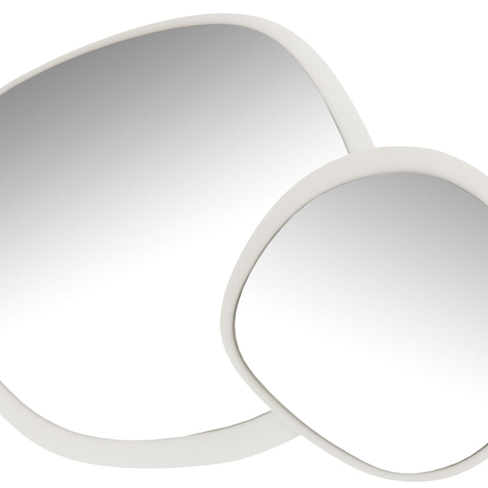 J-Line spiegel - metaal|glas - wit - large - Ø 86.5 cm