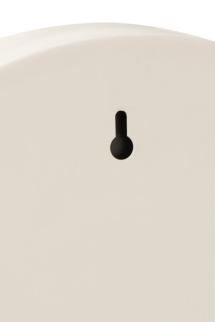 J-Line spiegel Rond Boord - metaal - wit - small - Ø 30 cm