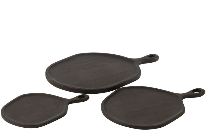 J-Line snijplank Goa Wenge - mangohout - zwart - large