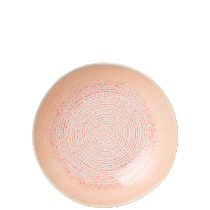 J-Line bord Diep Lara - porselein - zalm - 4 stuks