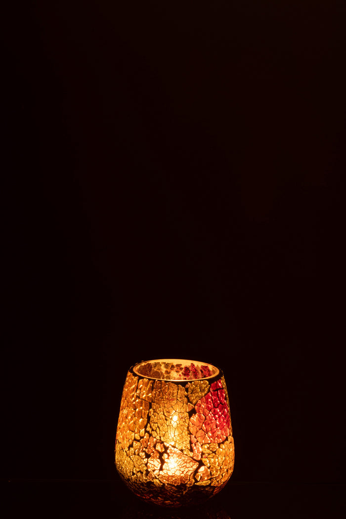 J-Line kaarshouder Sunset - glas - mix - medium