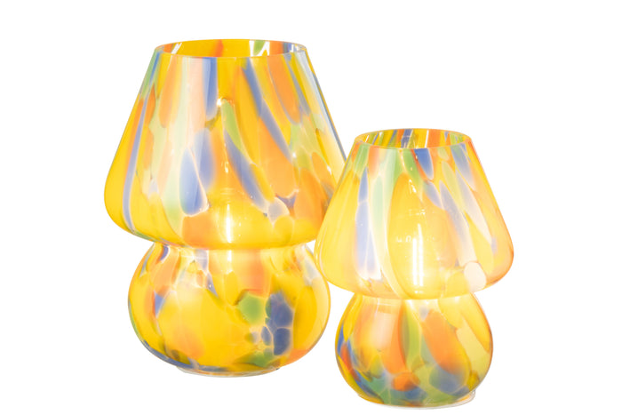 J-Line tafellamp Regenboog - glas - mix - large