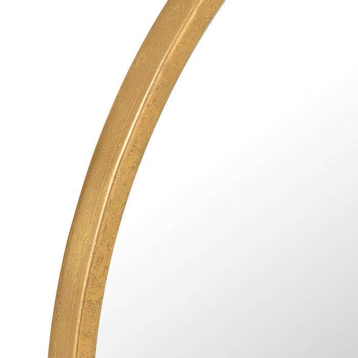 J-Line spiegel Mona Rond - ijzer|glas - goud - extra small - Ø 30 cm