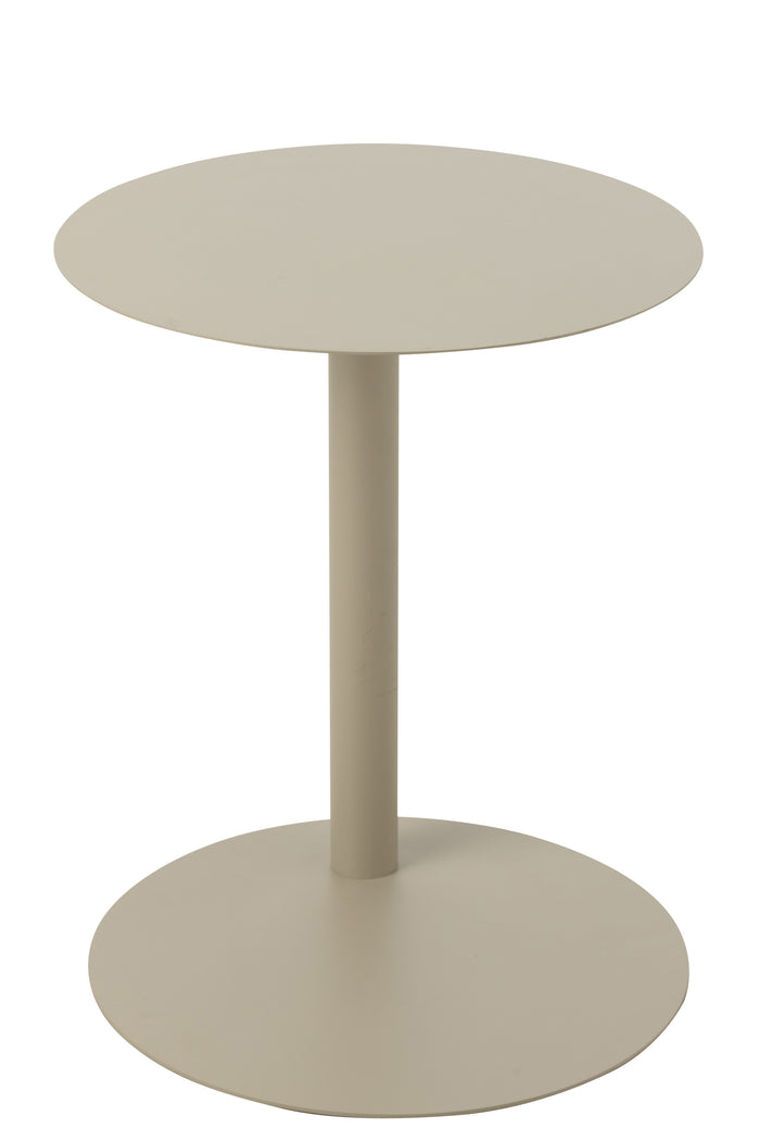 J-Line bijzettafel Rond - metaal - beige