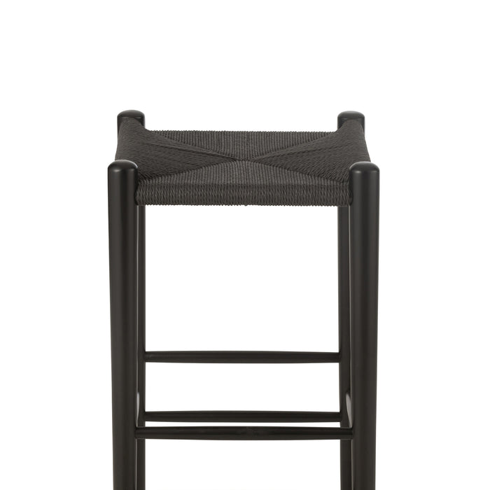 J-Line barkruk Orientaal - beukenhout|touw - zwart