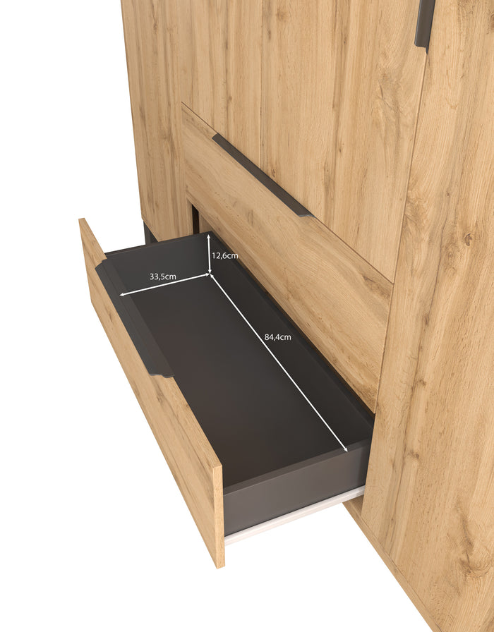 Meubella Kledingkast Harlow - Eiken - 191 cm