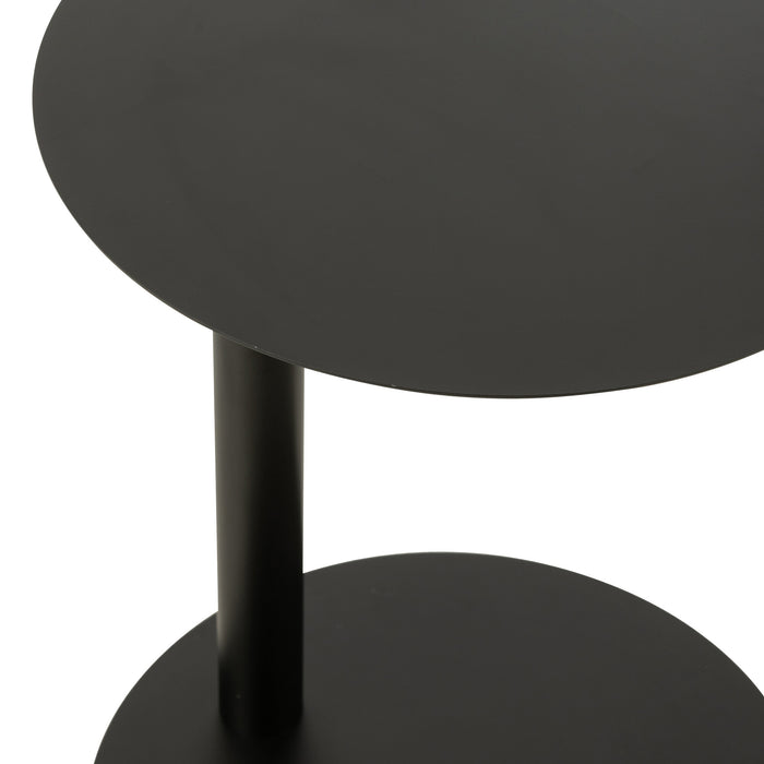 J-Line bijzettafel Rond - metaal - zwart