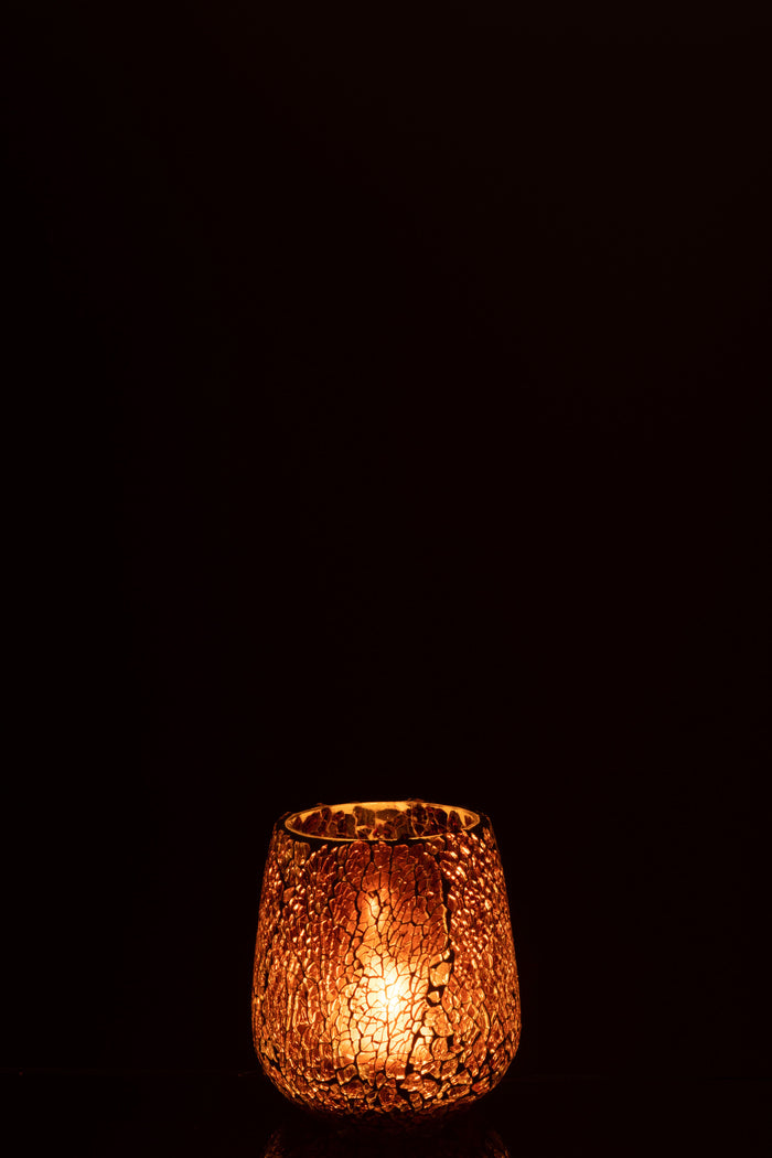 J-Line kaarshouder Ali - glas - bruin - medium