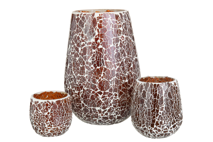 J-Line kaarshouder Ali - glas - bruin - large