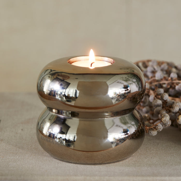 Riviera Maison Theelichthouder Zilver - Troia Kaarsenhouder decoratief