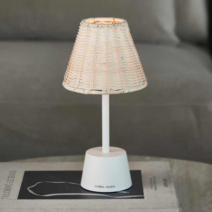 Riviera Maison Tafellamp draadloos Beige - Luminee Nachtlampje