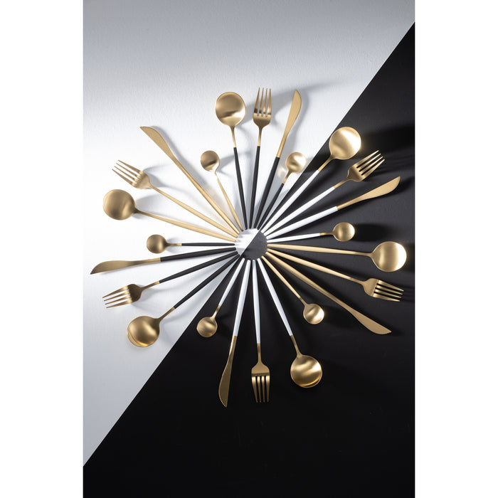 J-Line bestek - roestvrij staal - goud|wit - box van 24 stuk