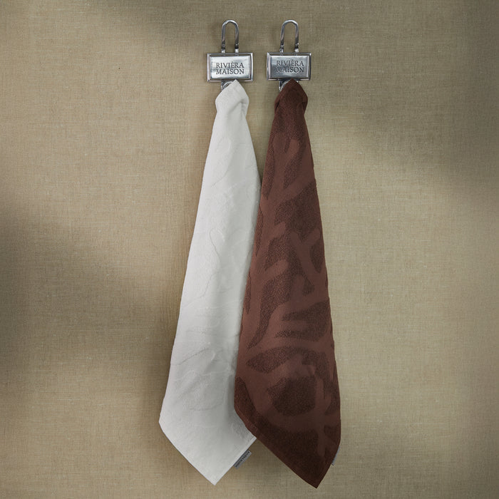 Riviera Maison Keukendoeken Bruin, Wit - Coral Cove Keukenhanddoek
