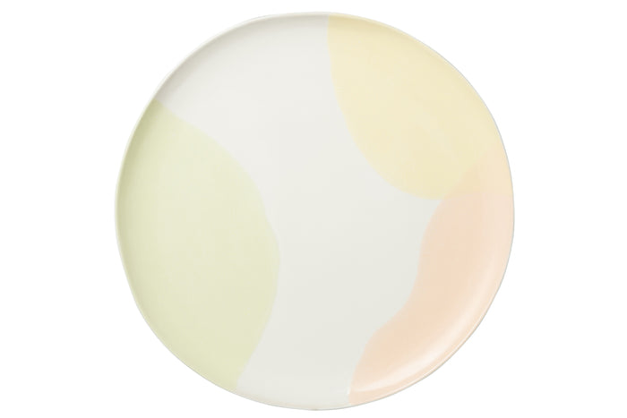 J-Line bord Punt - porselein - mix - large - 6 stuks