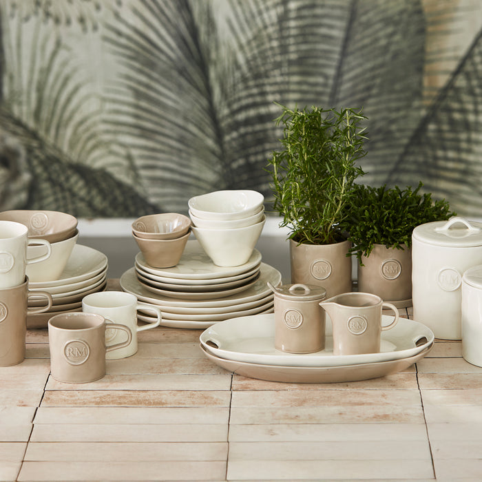 Riviera Maison Serveerschaal Rond Beige - Portofino Schaal - Steengoed