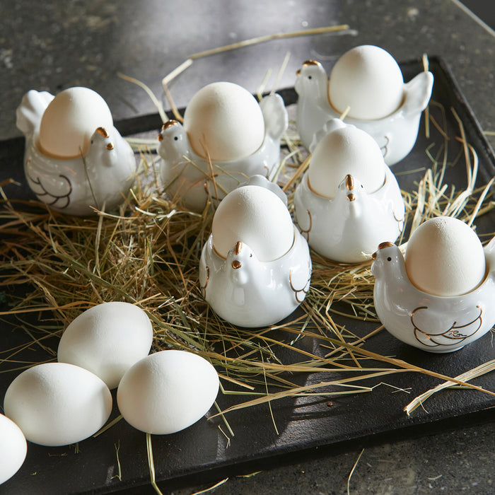 Riviera Maison Eierhouder Wit - Charming Eier schaaltje - Keramiek