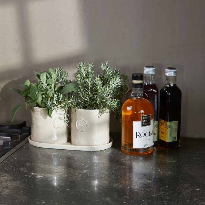 Riviera Maison Kruidenpotje Beige - Portofino Plantenpot keukenkruiden