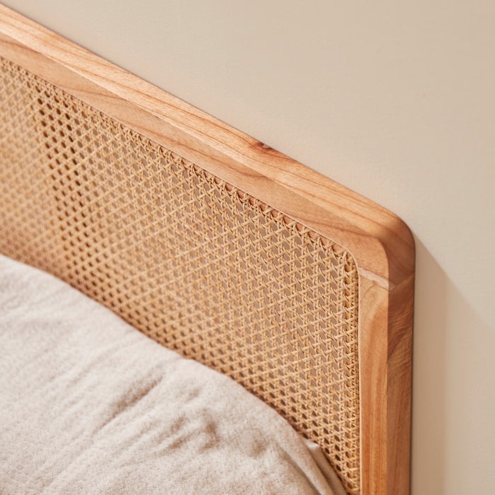 Tikamoon - Adèle - Hoofdeinde kinderbed met gevlochten rotan 90 cm