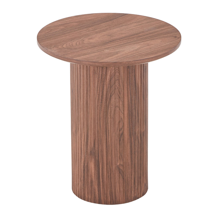 by fonQ Fiss Bijzettafel - Ø 40 cm - Walnoot