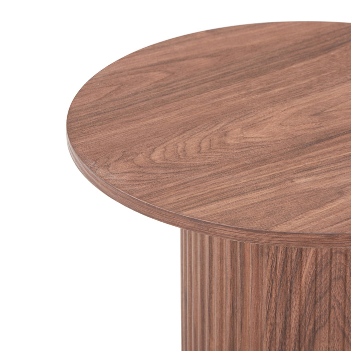 by fonQ Fiss Bijzettafel - Ø 40 cm - Walnoot