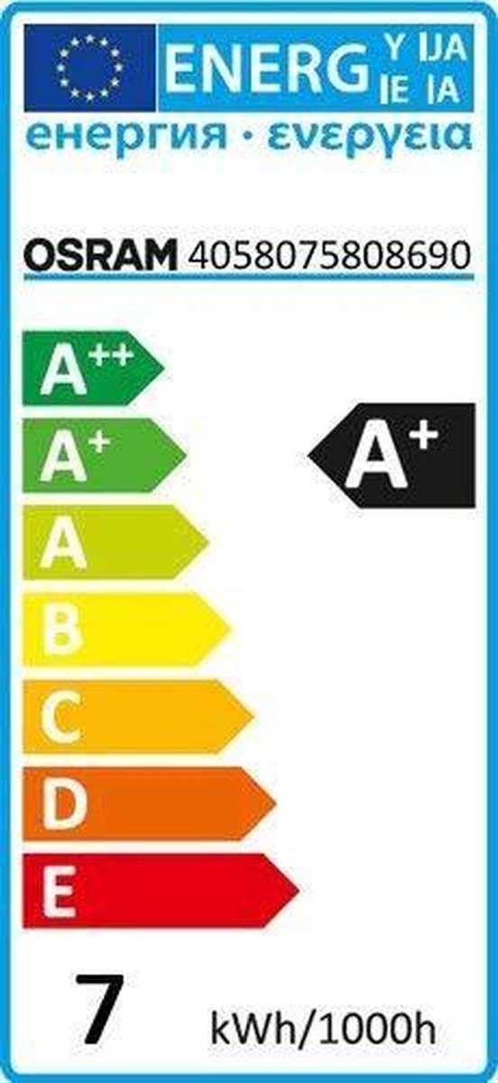 Osram Led standaard kopspiegel zilver E27 6.5W|60W 2700K 650L
