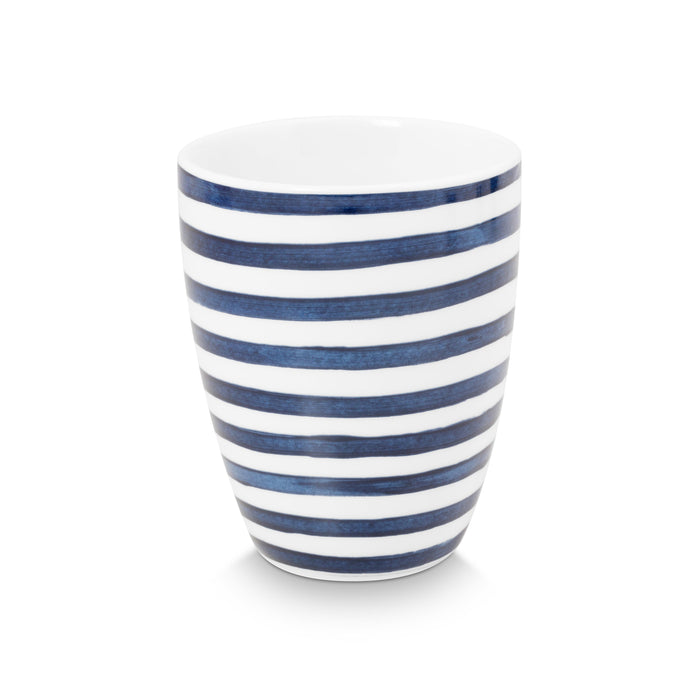 vtwonen - Beschilderde Ontbijtset - Blauw, Wit - Porselein - Set van 3