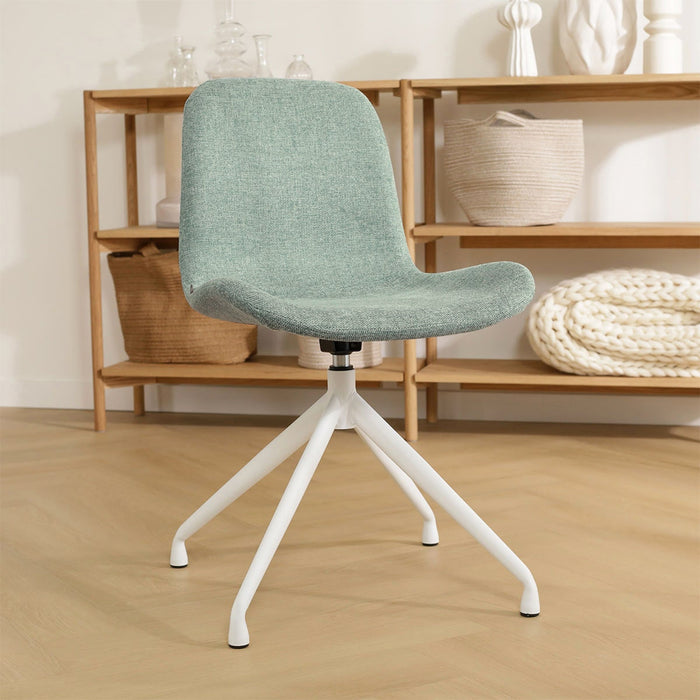 Nolon Nola-Fé Draaibare Eetkamerstoelen Set van 2 Zacht groen - Wit