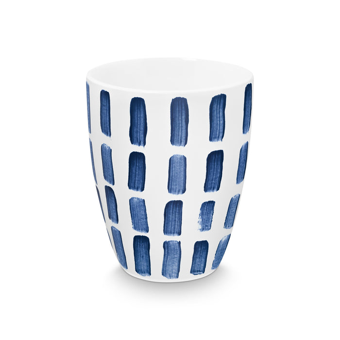 vtwonen - Mokken - Blauw, Wit - Porselein - 400ml - Set van 4