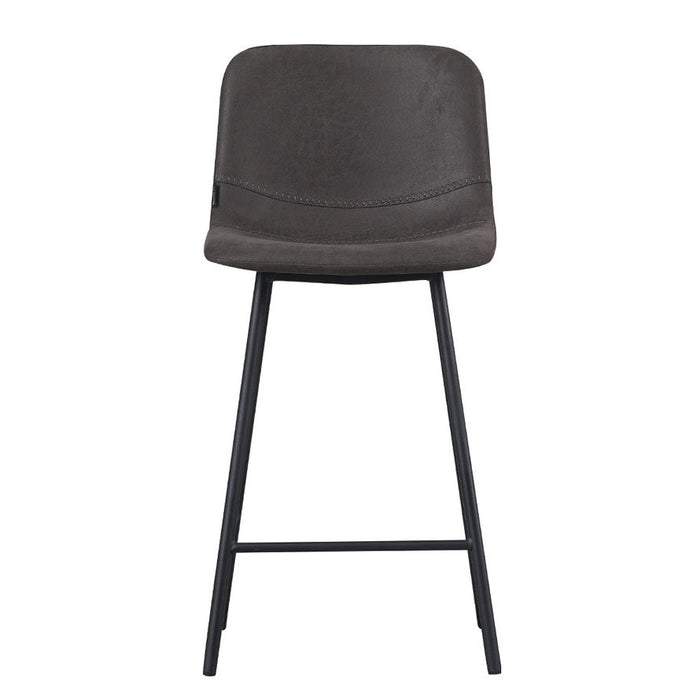 Bronx71 Industriële barkruk Mikky antraciet leer 68 - 79 cm -