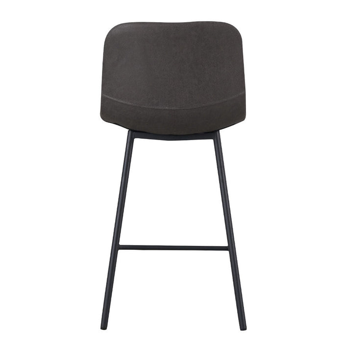 Bronx71 Industriële barkruk Mikky antraciet leer 68 - 79 cm -