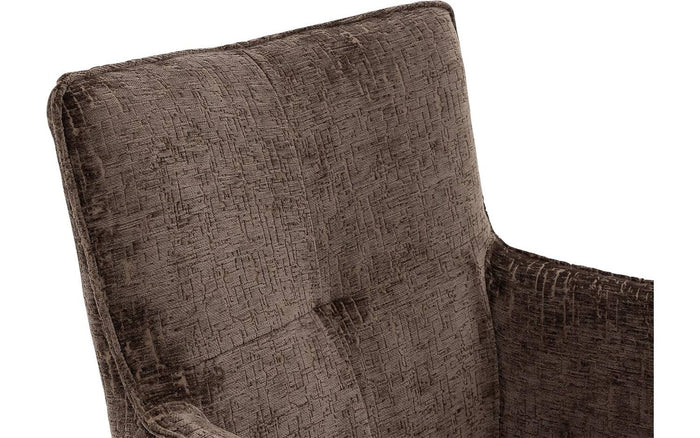 Goossens Eetkamerstoel Trullo - Fluweel met armleuning