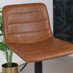 Bronx71 Industriële Barkruk Boston leer cognac 60 - 76 cm - draaibaar