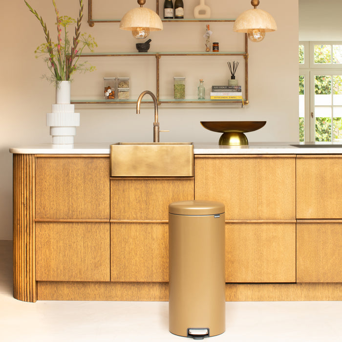 Brabantia NewIcon Pedaalemmer 30 L - Warm Brass