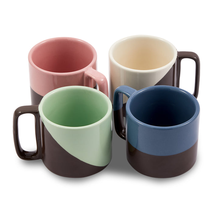 POLSPOTTEN Stacking Mokken - Set van 4 - Donkergrijs