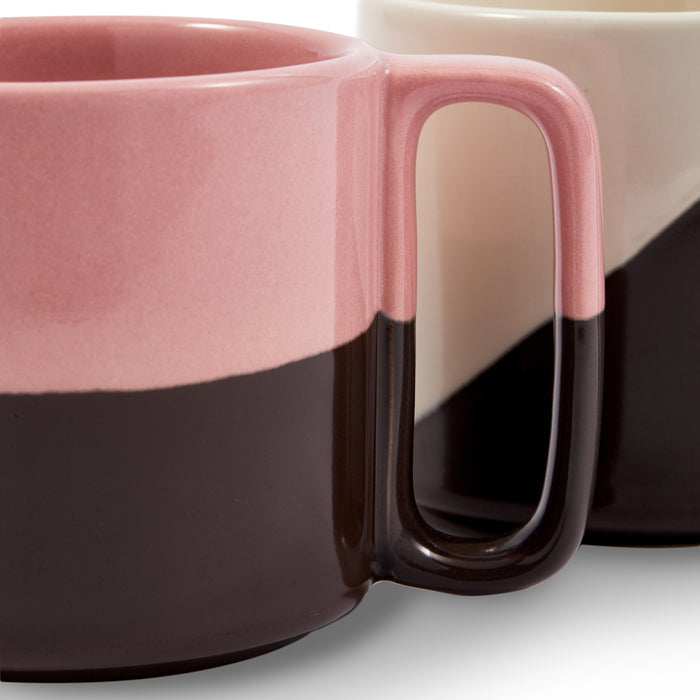 POLSPOTTEN Stacking Mokken - Set van 4 - Donkergrijs