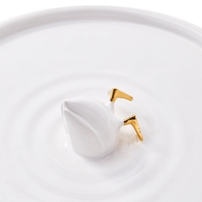 POLSPOTTEN Diving Duck Dienblad Ø 40 cm - Wit