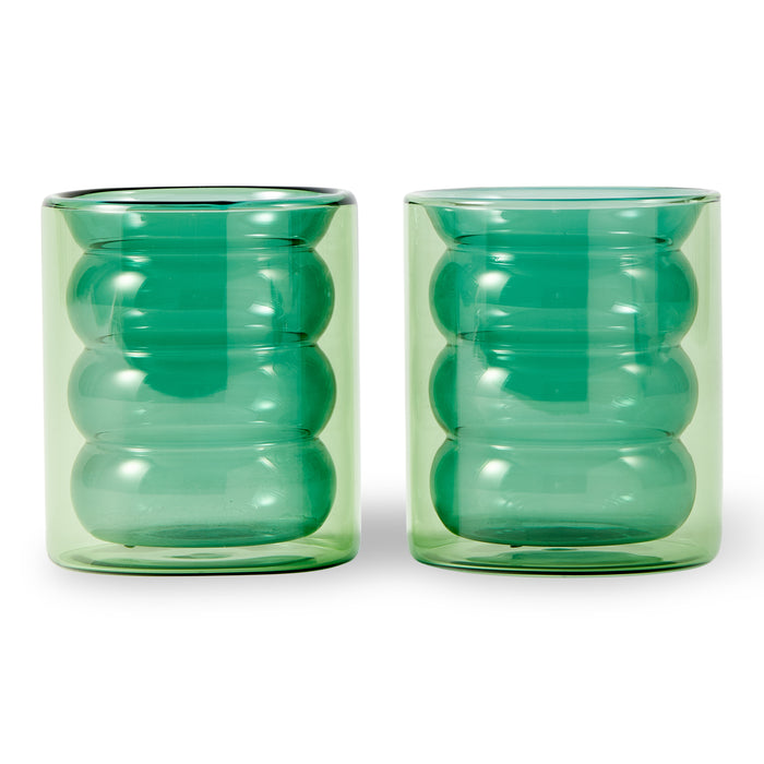 POLSPOTTEN Chubby Waterglazen 2 st. - Groen