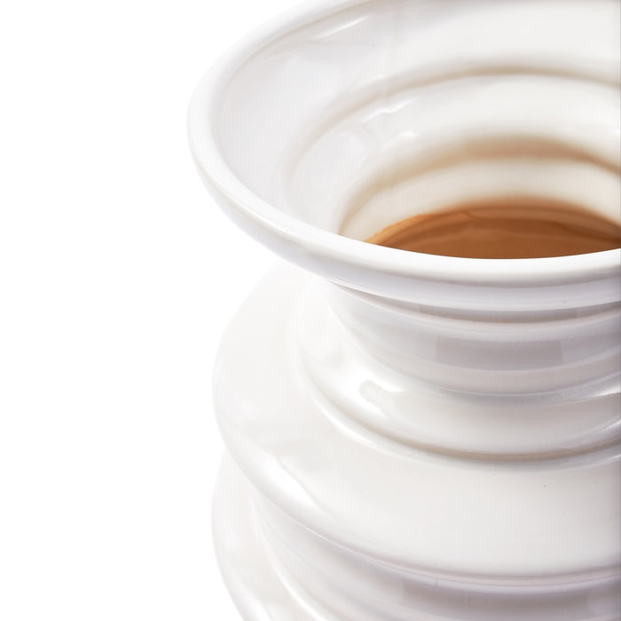 POLSPOTTEN Stacked Plates Vaas - Wit