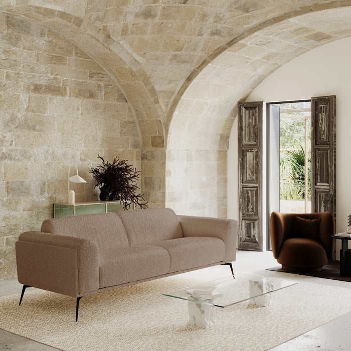 3-zitsbank bouclette taupe 220cm