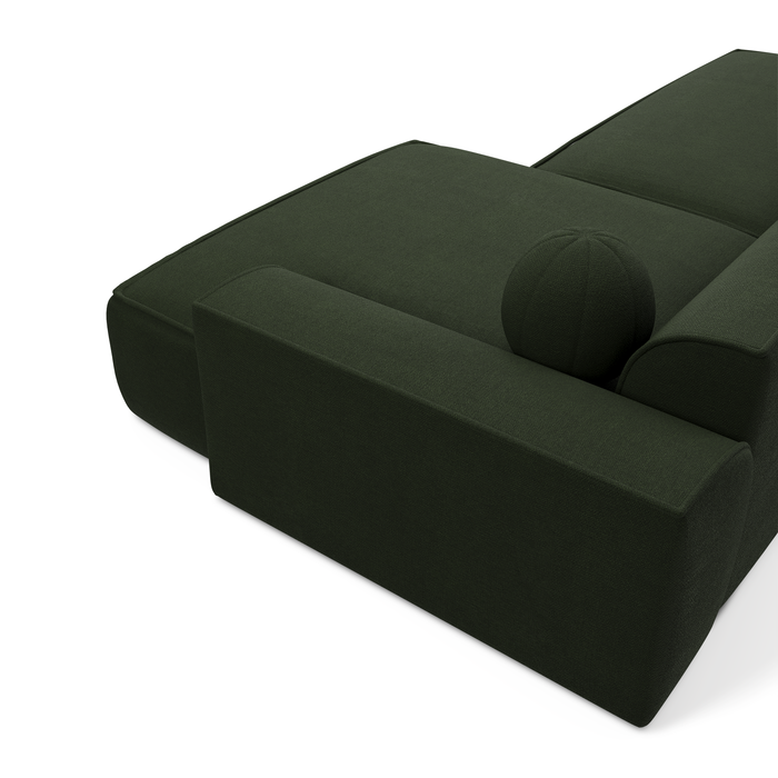 Rechthoekige sofa in geweven stof Olijfgroen 260cm