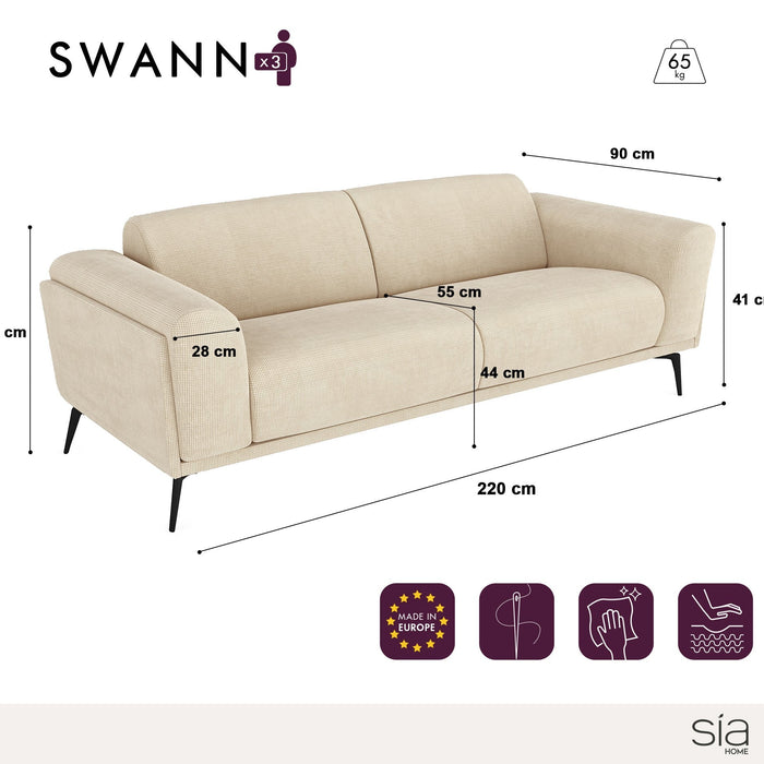 3-zits fluwelen bank met smaragdgroen patroon 220cm