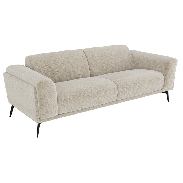 3-zitsbank in beige fluweel 220cm