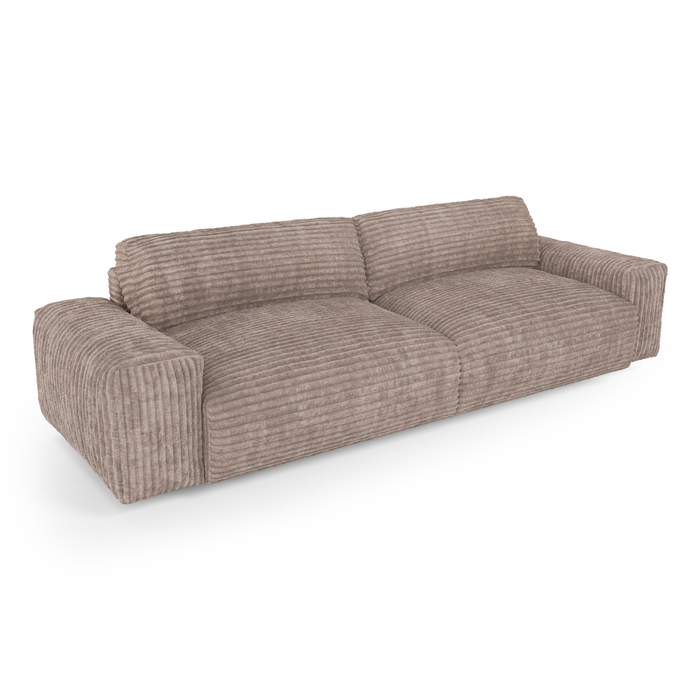 Sofa 4 zits corduroy XXL taupe 240cm