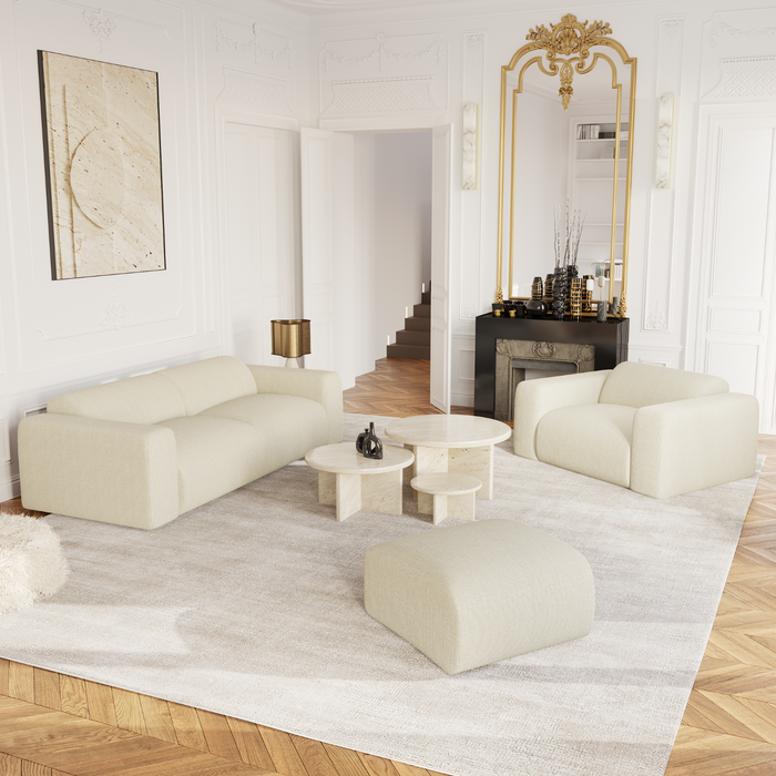 Sofa 4 zits corduroy crème 240cm