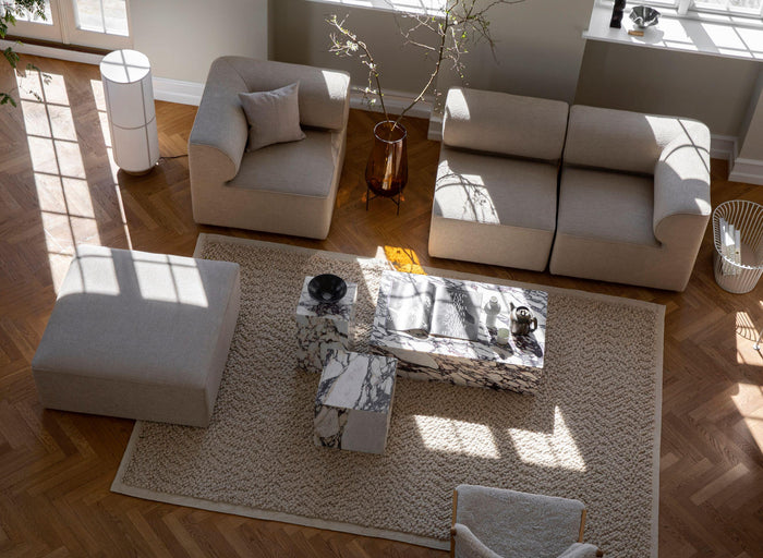 Audo Copenhagen Plinth Cubic bijzettafel 40x40 Kunis Breccia marmer