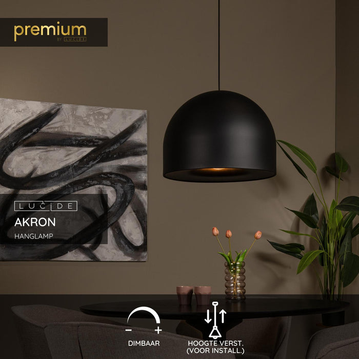 Lucide Premium AKRON Hanglamp - Zwart