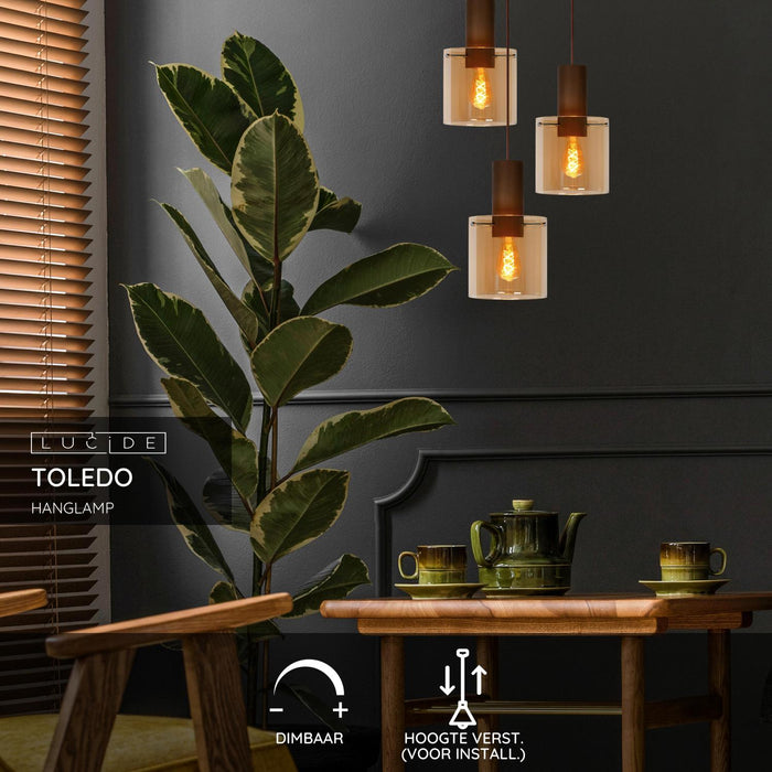 Lucide TOLEDO Hanglamp - Amber