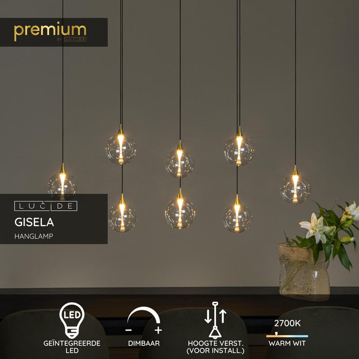 Lucide Premium GISELA Hanglamp - Transparant