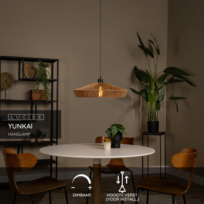 Lucide YUNKAI Hanglamp - Naturel
