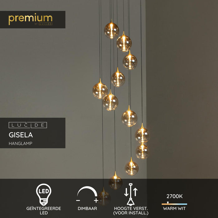 Lucide Premium GISELA Hanglamp - Amber